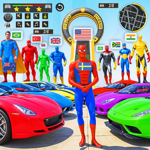 Crazy Superhero Car Stunt Race MOD APKs 1.0.2 (Unlimited Money)